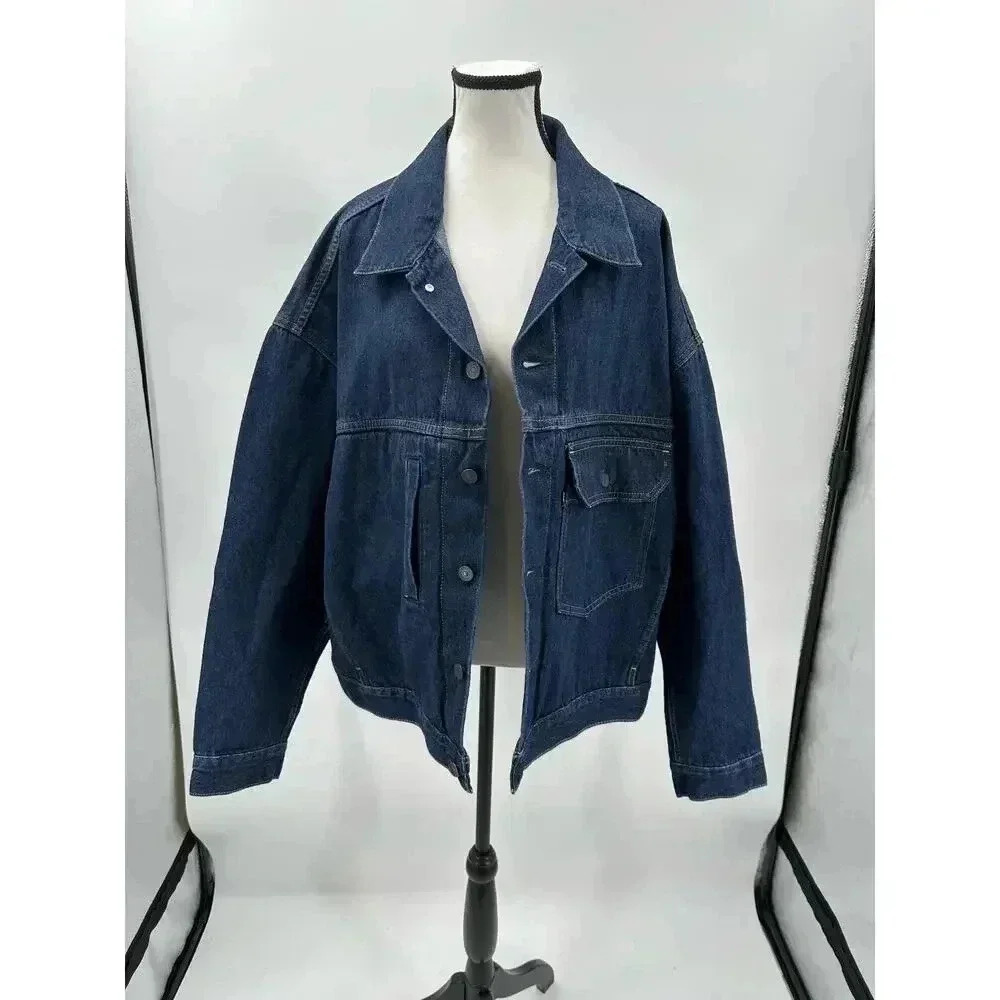 Levi's Strauss & Co. Stay Loose Premium Trucker Jacket Blue Denim Men’s Sz Large